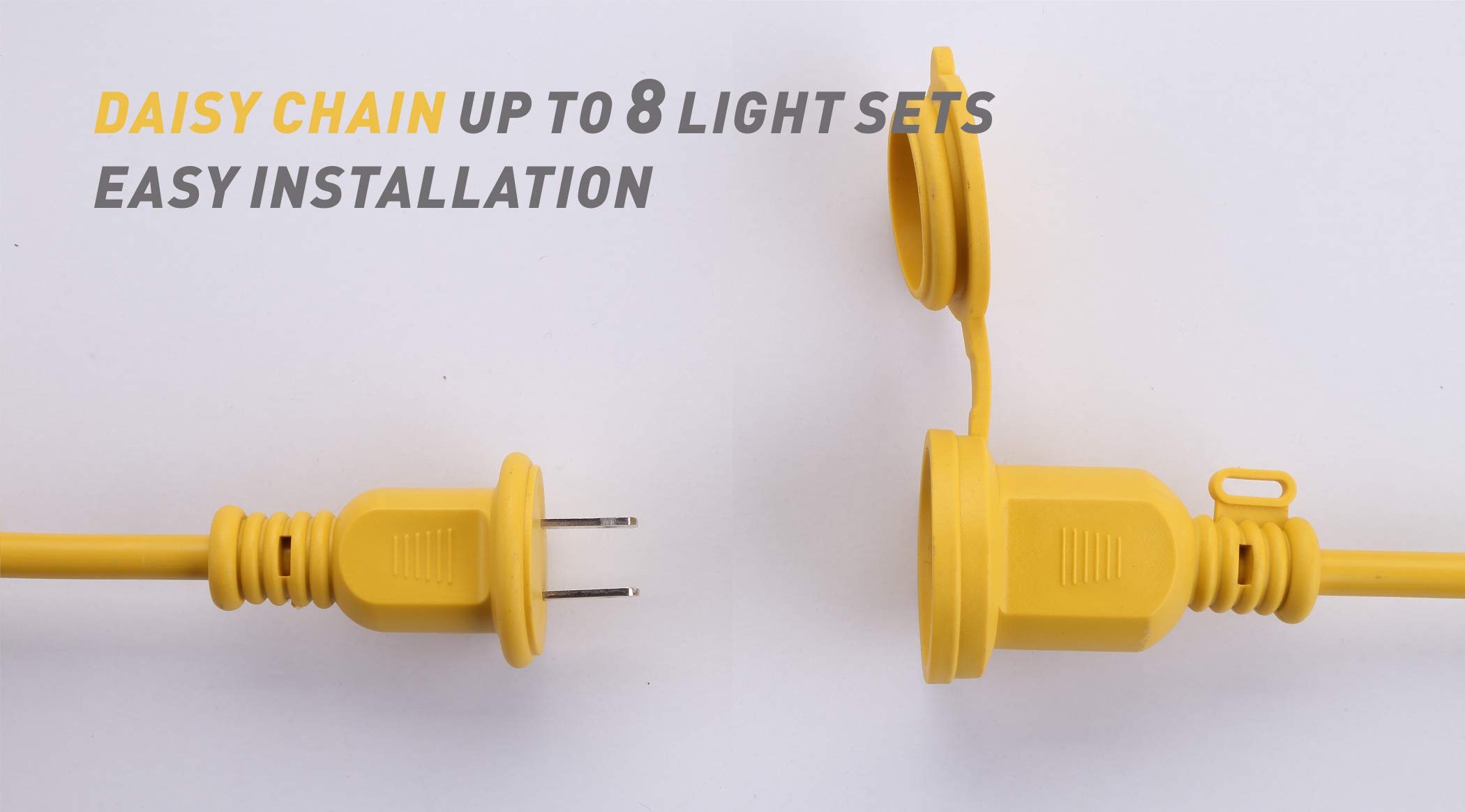 100FT LED Construction String Light - 100W 10000LM Industrial Grade Work Lights with 10 Bulbs, 5000K Daylight White for Job Sites, Renovation, Mining | Perfect for Construction Lighting, Warehouse Illumination & Emergency Temporary Lighting