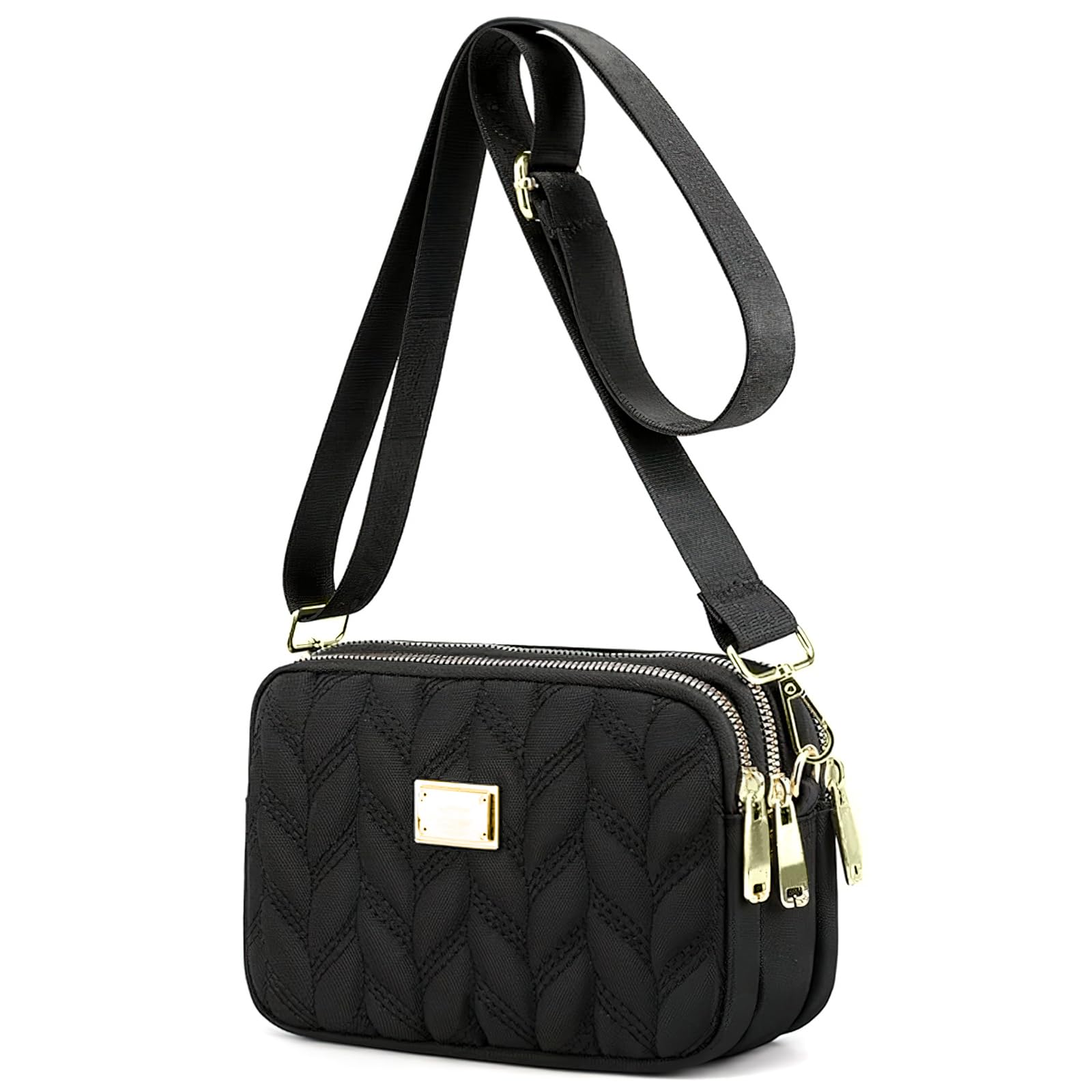 LassZone Women's Crossbody Bag with Multiple Pockets - Waterproof Nylon Shoulder Purse for Phone, Wallet & Essentials - Perfect for Travel, Shopping & Daily Use