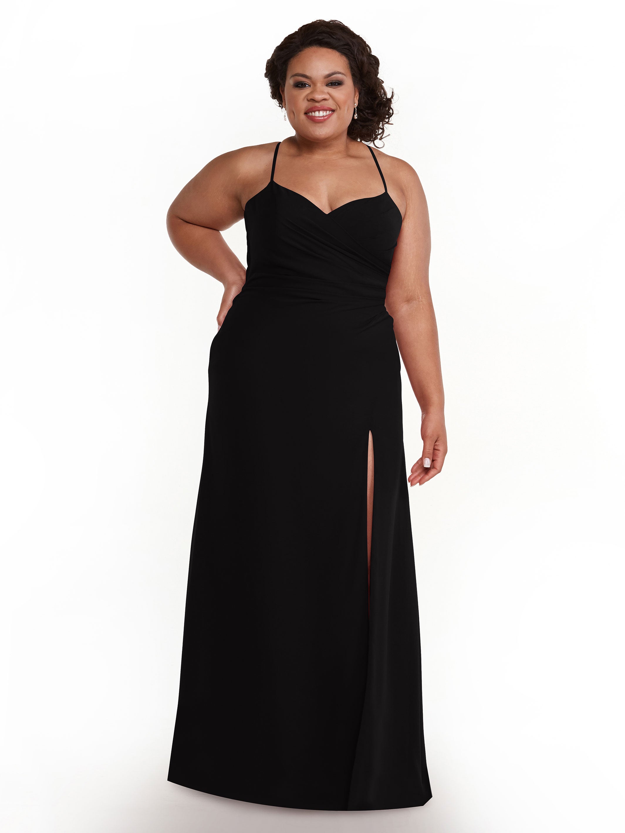 Elegant A-Line Chiffon Bridesmaid Dress with High Slit - 80167 | Flowy Wedding Party Gown for Formal Events & Special Occasions