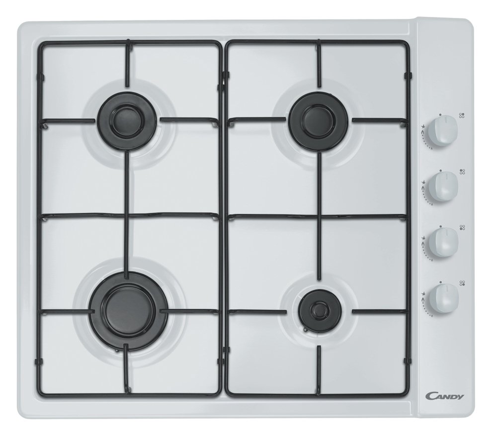 Candy CLG64SPB Built-In Gas Cooktop in White - Perfect for Modern Kitchens & Home Cooking
