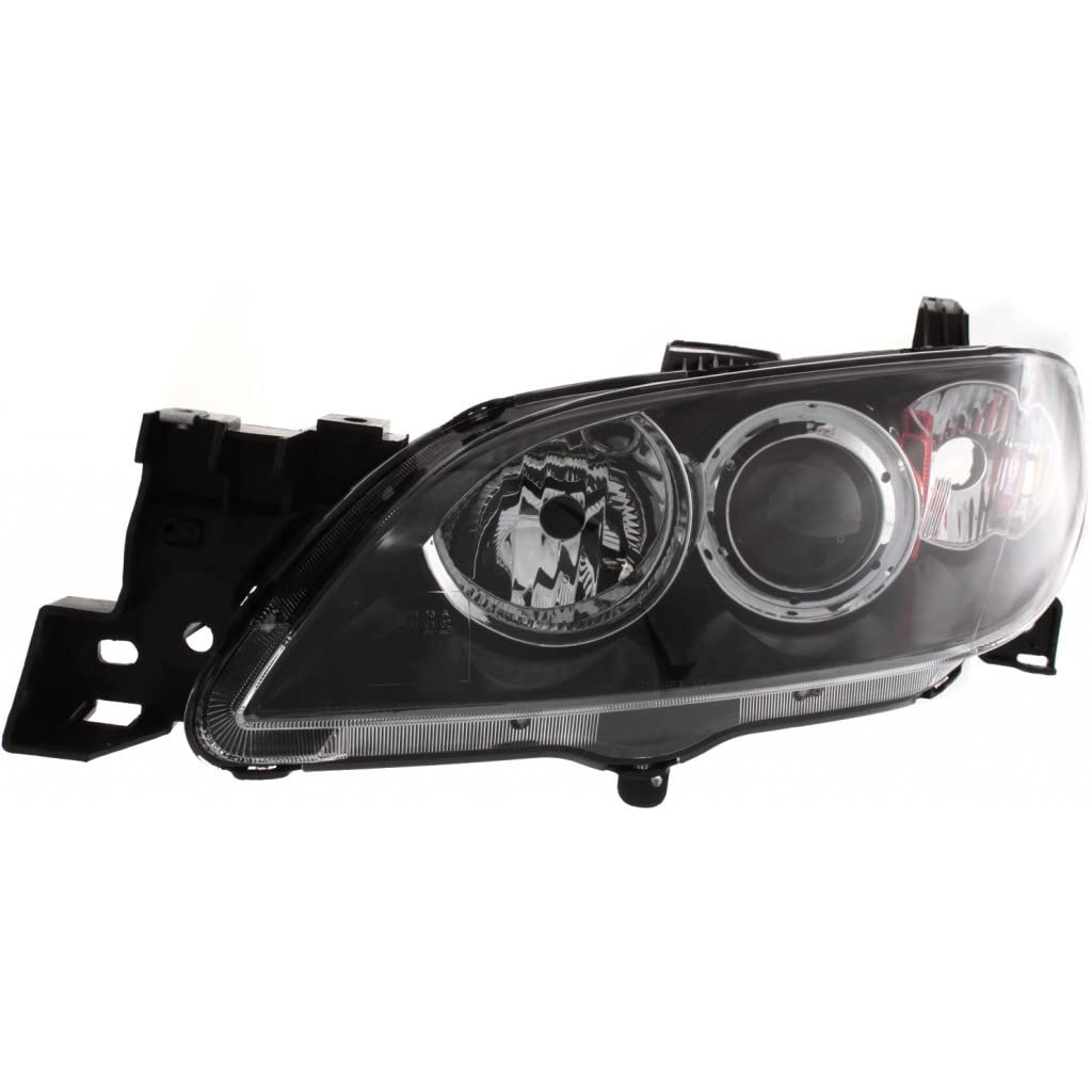 2004-2009 Mazda 3 Sedan Driver Side Headlight Assembly Replacement - Compatible with MA2518108 & BN8P-51-0L0D - Perfect for Night Driving & Foggy Conditions