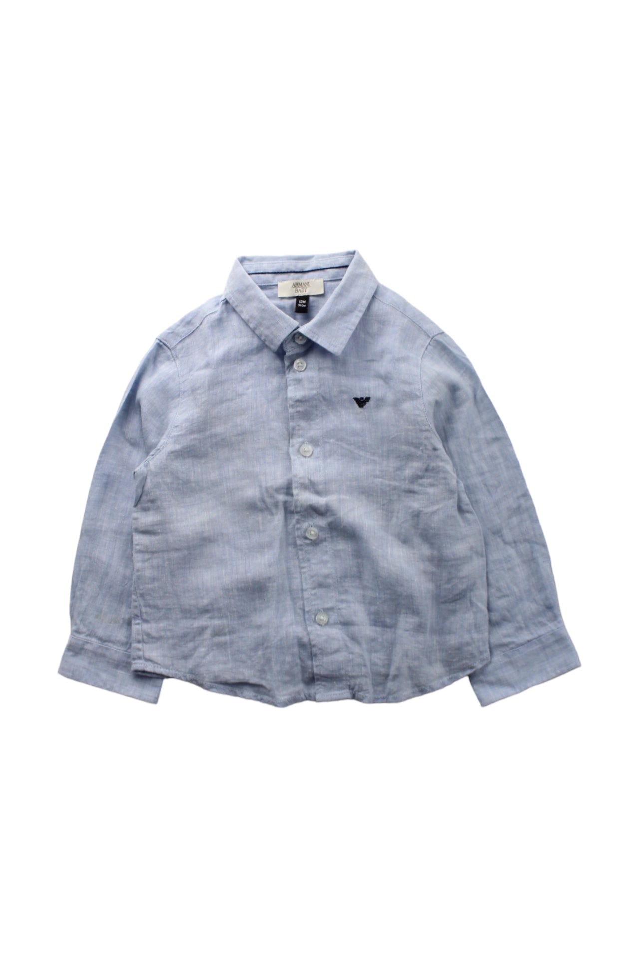 Armani Long Sleeve Shirt for Baby Boys 6-12 Months | Premium Cotton Dress Shirt for Infants | Perfect for Special Occasions and Family Photos