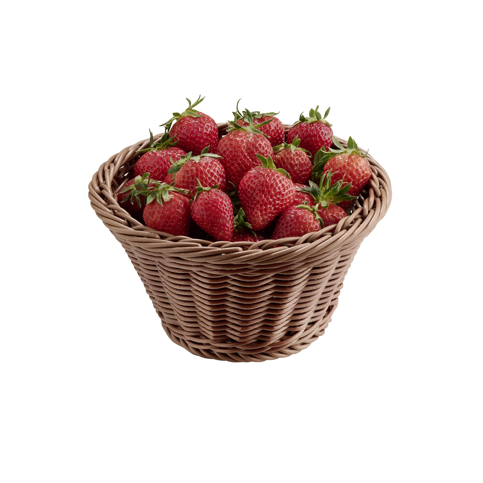 Eco-Friendly 40191 Brown Bread and Fruit Basket - 19cm Diameter, 9.5cm Height - Durable Polypropylene for Kitchen, Dining, and Picnic Use