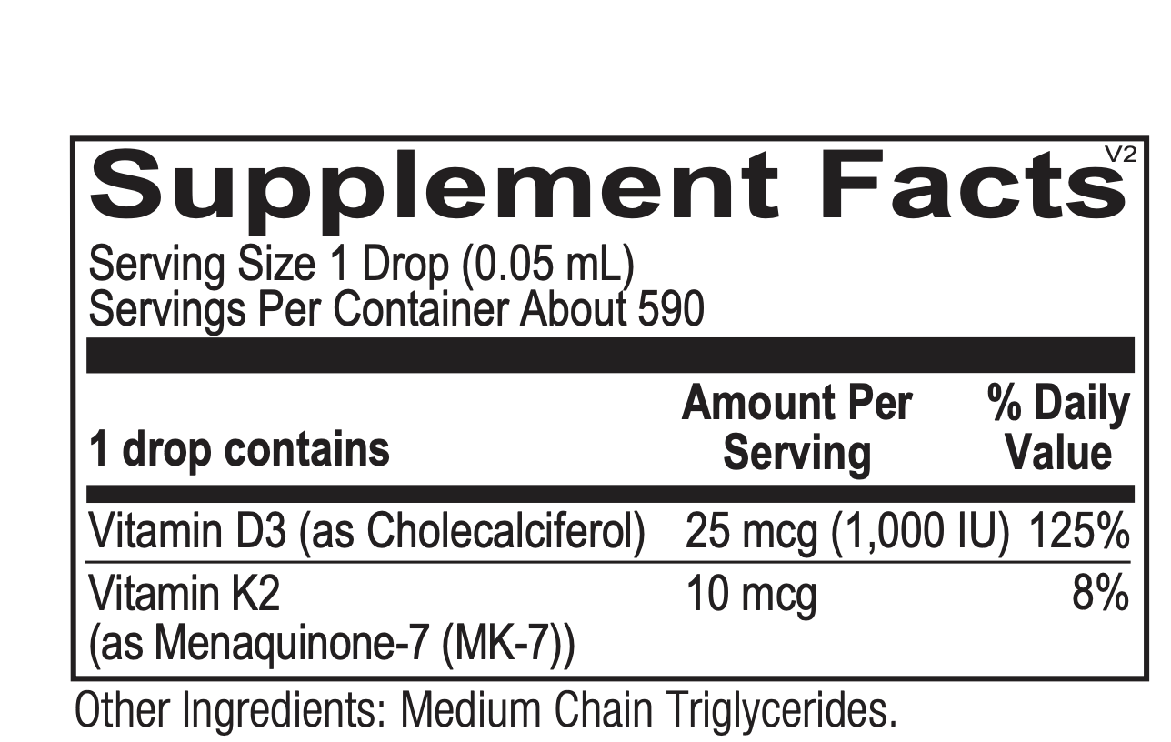 Best Liquid Vitamin D3 with K2 Supplement - 5000 IU High Potency Drops for Bone & Immune Health - Easy Absorption for Adults & Kids - Perfect for Winter Months & Low Sunlight Areas