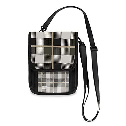 Stylish Small Crossbody Phone Purse for Women - Classic Checked Plaid Mini Messenger Shoulder Bag with Wallet Compartment | Perfect for Daily Use, Travel & Shopping