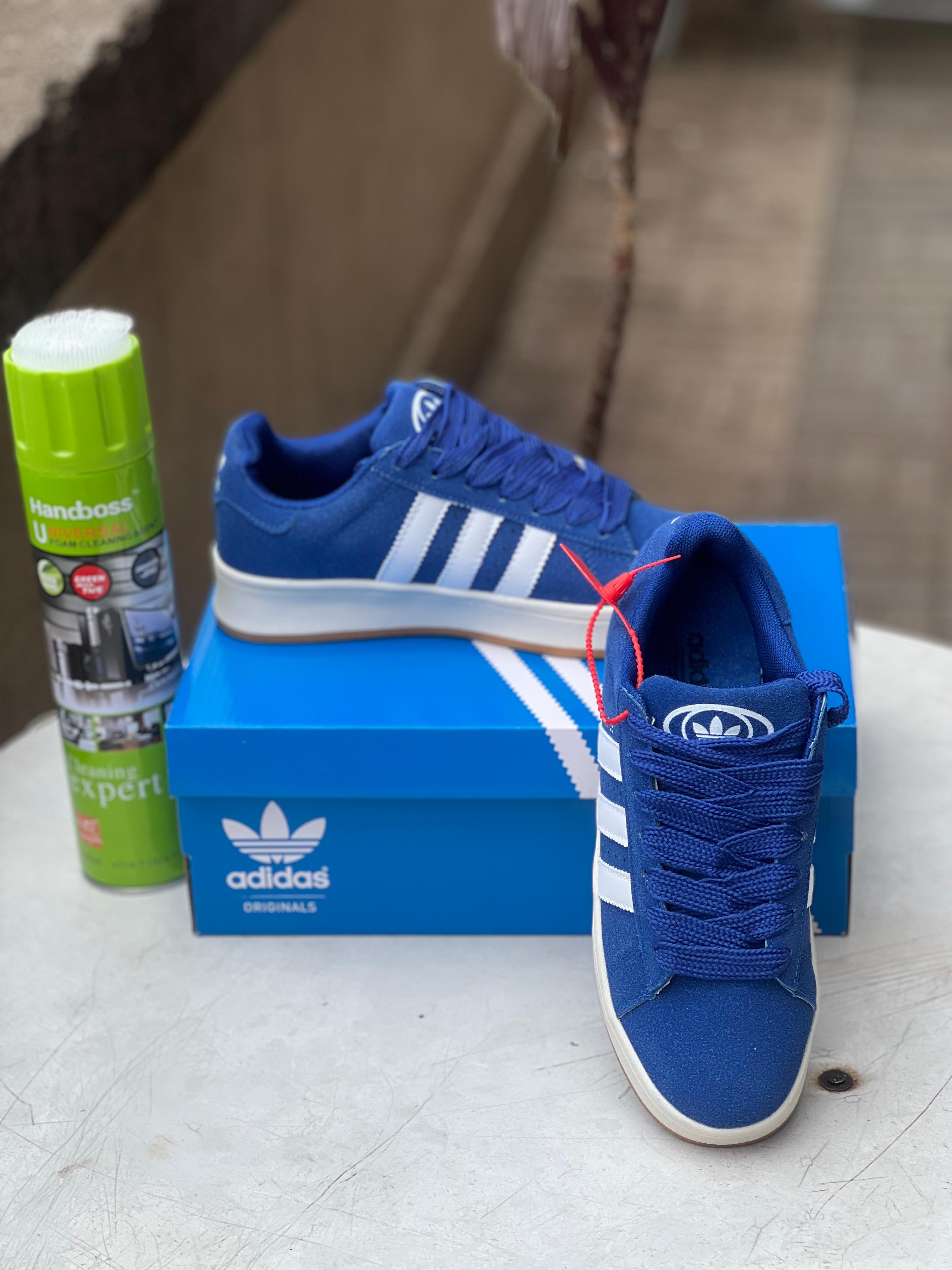 Adidas Campus Sneakers - Blue & White Classic Casual Shoes for Men & Women | Perfect for Streetwear, Gym, and Everyday Comfort