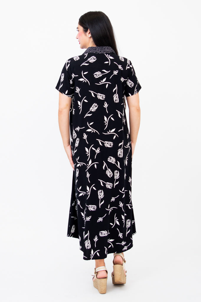 Cissy Women's Summer Short Sleeve Dress - Floral Print Casual Sundress for Beach, Vacation & Daily Wear