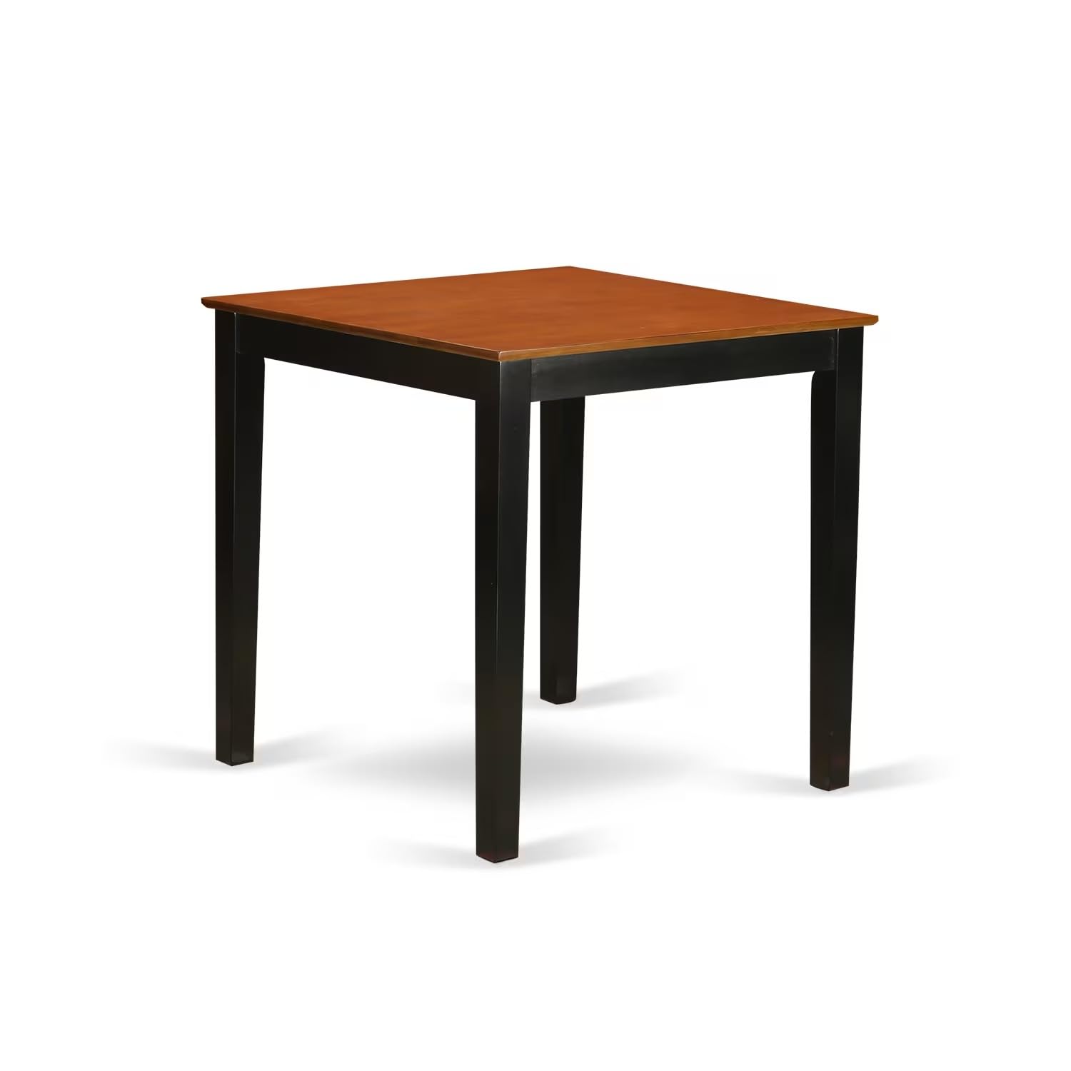East West Furniture 3-Piece Counter Height Dining Set - 36x36 Inch Square Kitchen Table with 2 Chairs in Black & Cherry - Perfect for Small Spaces, Breakfast Nooks & Modern Apartments