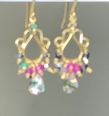 Stunning Mystic Topaz Chandelier Earrings in Gold Fill & Rose Gold Fill | Elegant Dangle Earrings for Women | Perfect for Weddings, Parties & Special Occasions