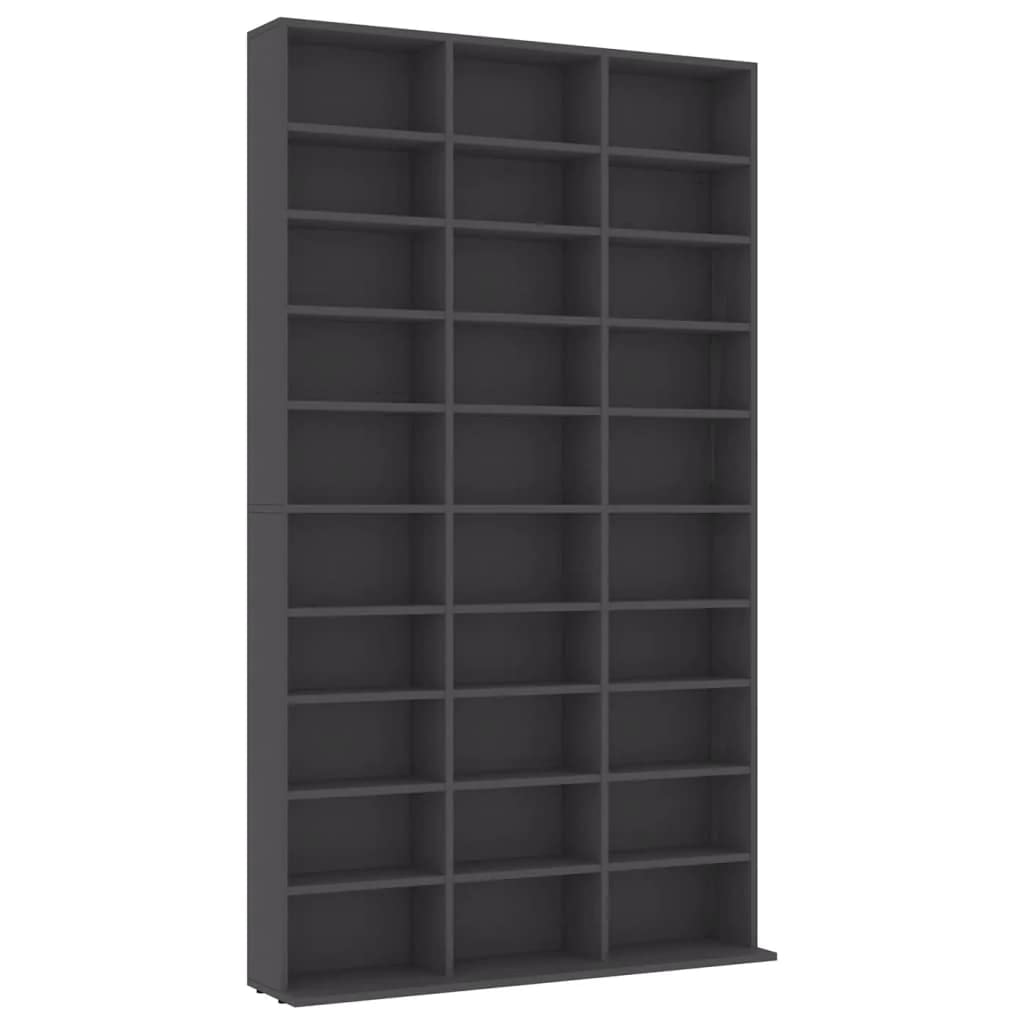 vidaXL CD Storage Cabinet - Chipboard Bookshelf Organizer for CDs, DVDs & Media - 35.2