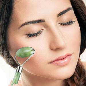 ZUCLLIN Natural Jade Face Roller & Facial Massage Tool for Face & Neck - Skin Toning, Firming & Serum Application | Anti-Aging Beauty Routine, Spa Treatment & At-Home Skincare