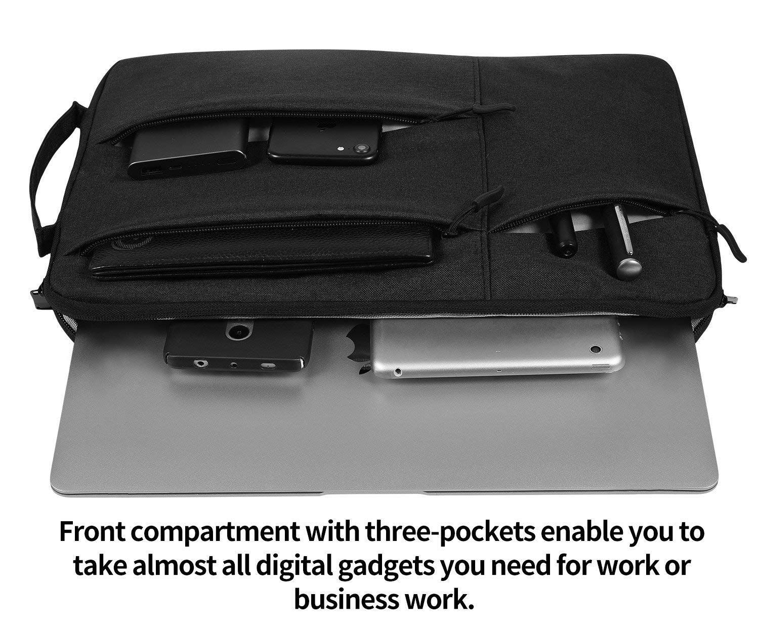 Premium 11 Inch Canvas Tablet Sleeve Case with Handle - Compatible with iPad Pro 12.9