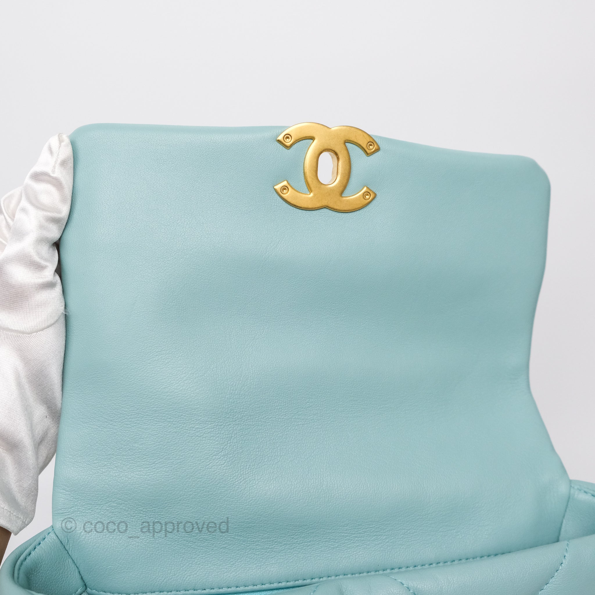 Chanel 19 Small Handbag Tiffany Blue Mixed Hardware - Luxury Crossbody Bag for Women, Perfect for Date Night & Special Occasions