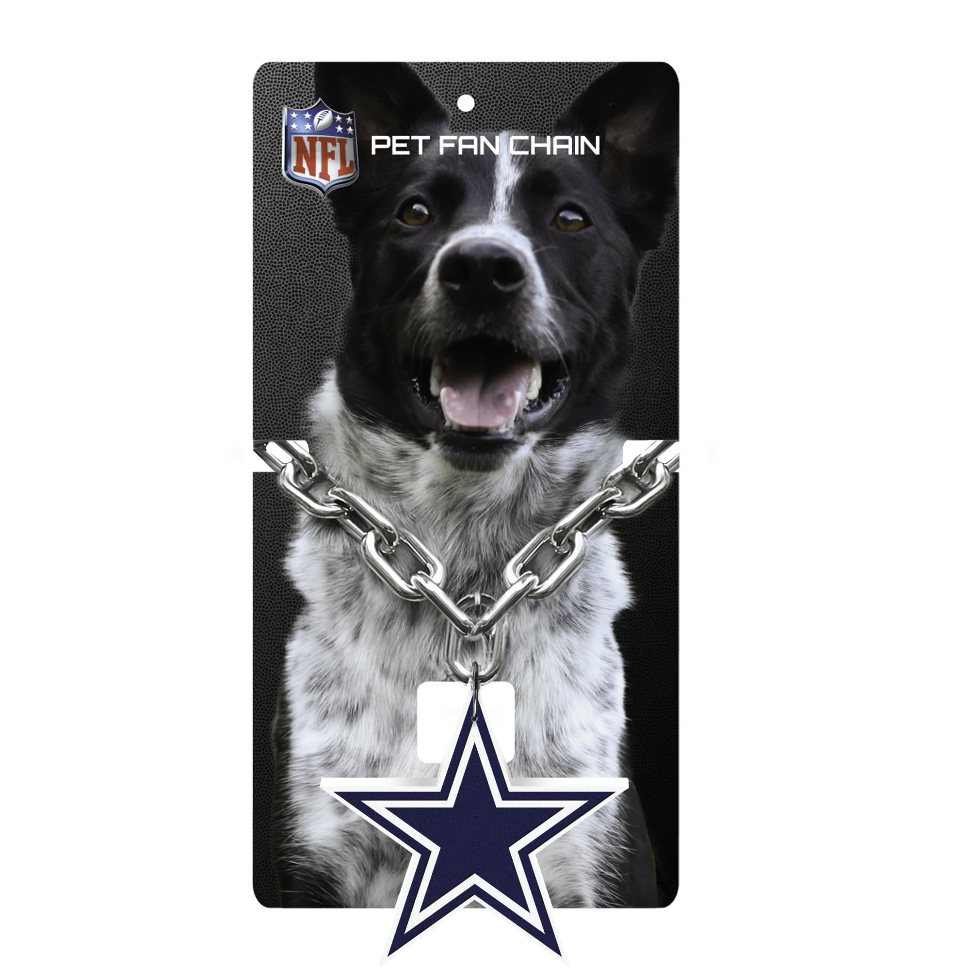Littlearth NFL Pet Fan Chain - Officially Licensed Dog Collar for Football Fans - Perfect for Game Day, Tailgating & Showing Team Spirit