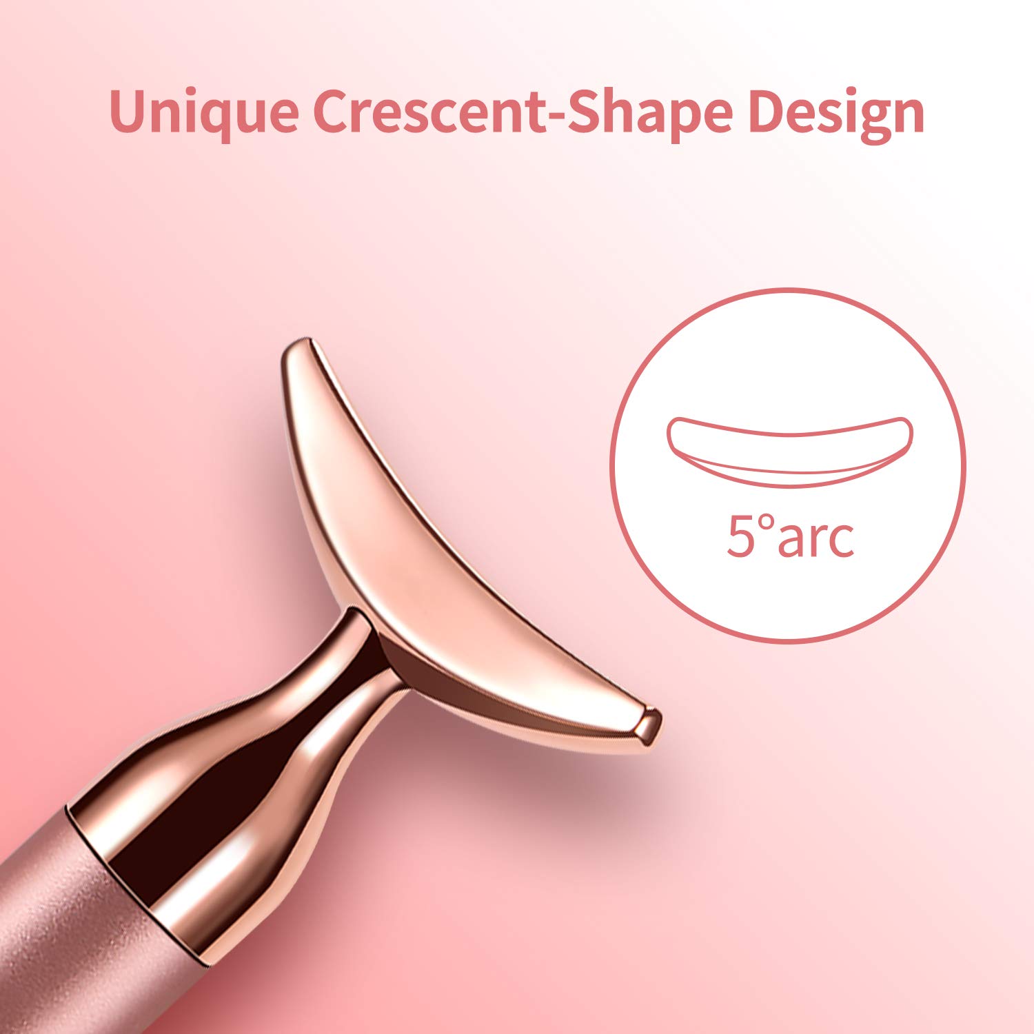 2-in-1 Electric Face Massager Roller with 3D Roller & Crescent Shape - Skin Tightening & Anti-Aging Facial Care Tool for Women | At-Home Spa Treatment & Travel Skincare Essential