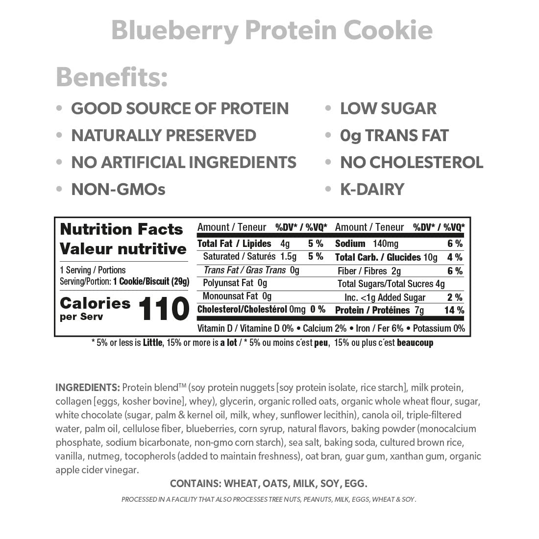 Smart for Life Blueberry Protein Cookies - High Protein, Low Sugar, Low Calorie, High Fiber Diet Cookies - 2 Weeks Supply - Meal Replacement & On-the-Go Snack - Perfect for Weight Loss, Keto Diet & Busy Lifestyles