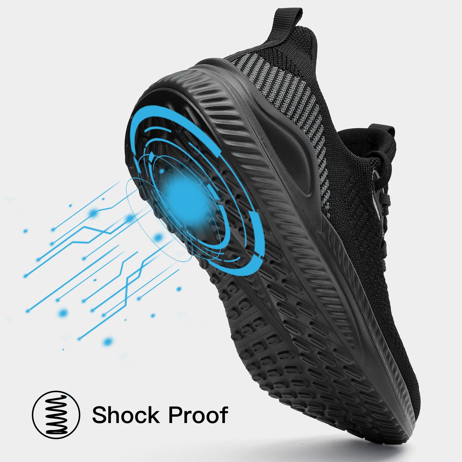 Men's Slip-On Wide Walking Shoes with Memory Foam - Lightweight Breathable Running Tennis Sneakers for Casual Wear, Travel & Outdoor Activities