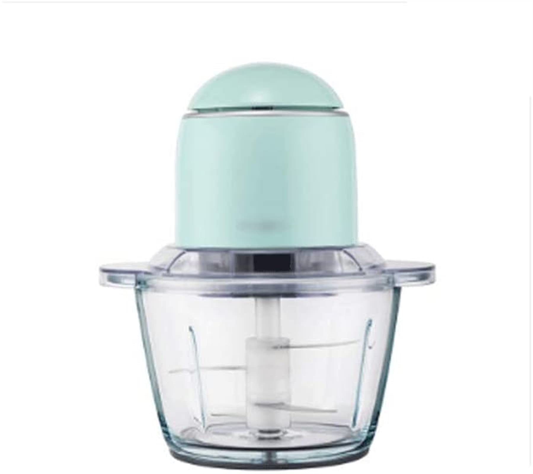 Powerful 200W Electric Mini Food Chopper - 2-Speed Meat Grinder with 4 Blades, 5-Cup BPA-Free Glass Bowl for Meat, Vegetables, Nuts & Ice - Perfect for Meal Prep, Smoothies & Home Cooking
