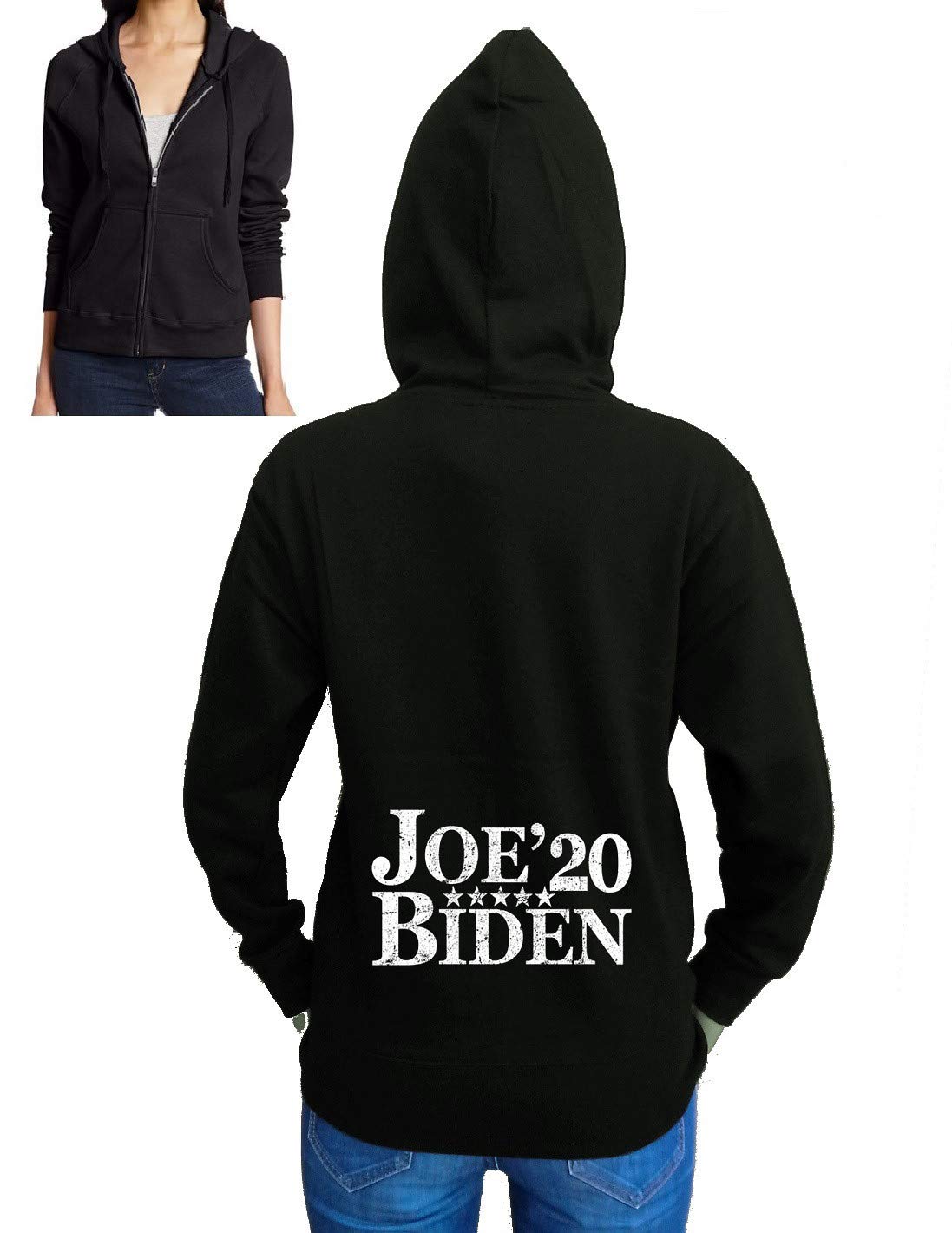 Joe Biden 2020 Black Fleece Zipper Hoodie for Men - Warm & Stylish Pullover Sweatshirt - Perfect for Political Campaigns & Casual Wear