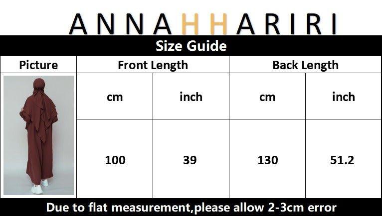 Two Layer Coffee Color Khimar with Niqab - Modest Islamic Prayer Dress for Women - Perfect for Prayer, Hijab Fashion, and Special Occasions