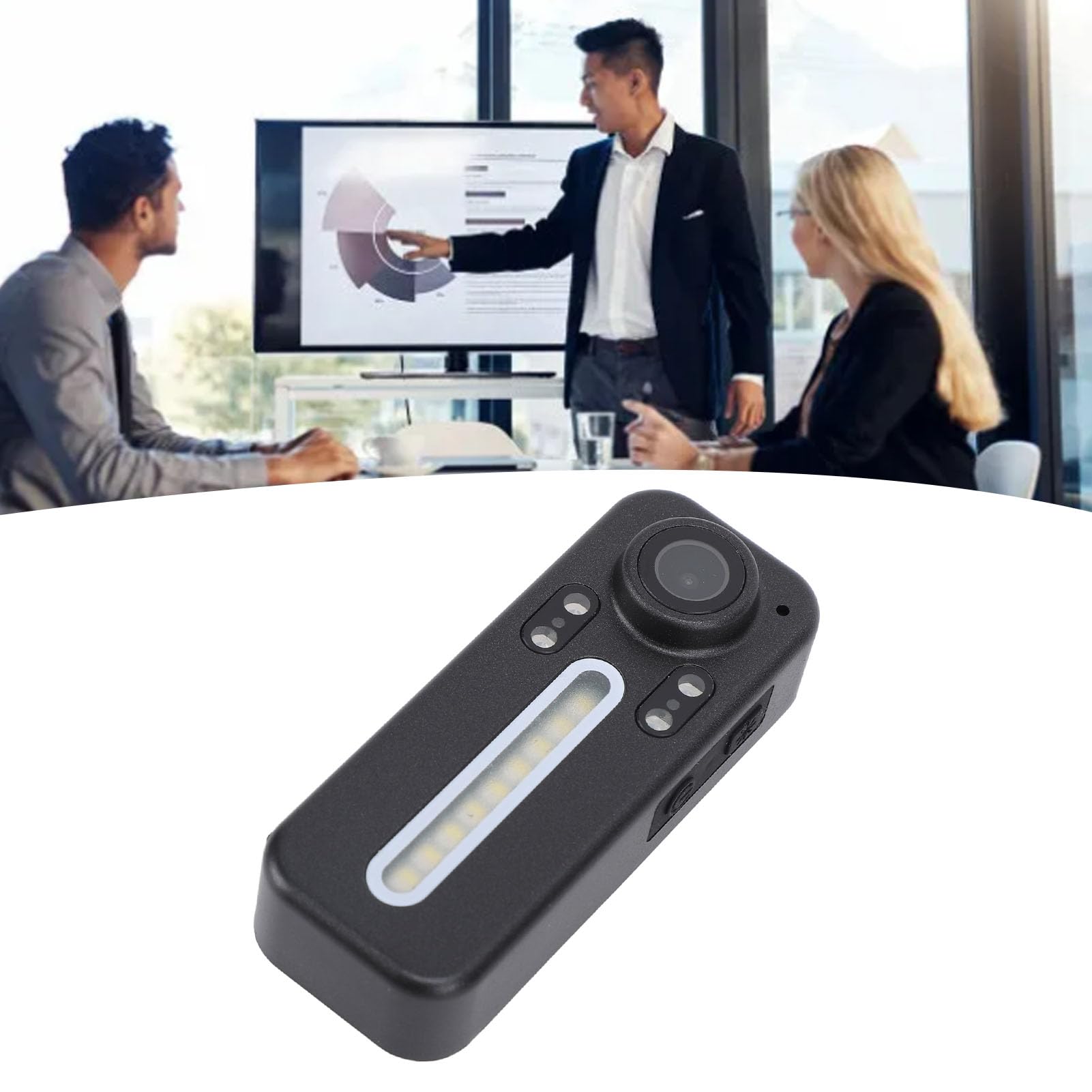 ASixxSix Mini Action Camera - 1080P HD Sports Camera with Night Vision, Portable Body Camera for Outdoor Adventures, Cycling & Travel - Includes Red & Blue Warning Lights for Safety