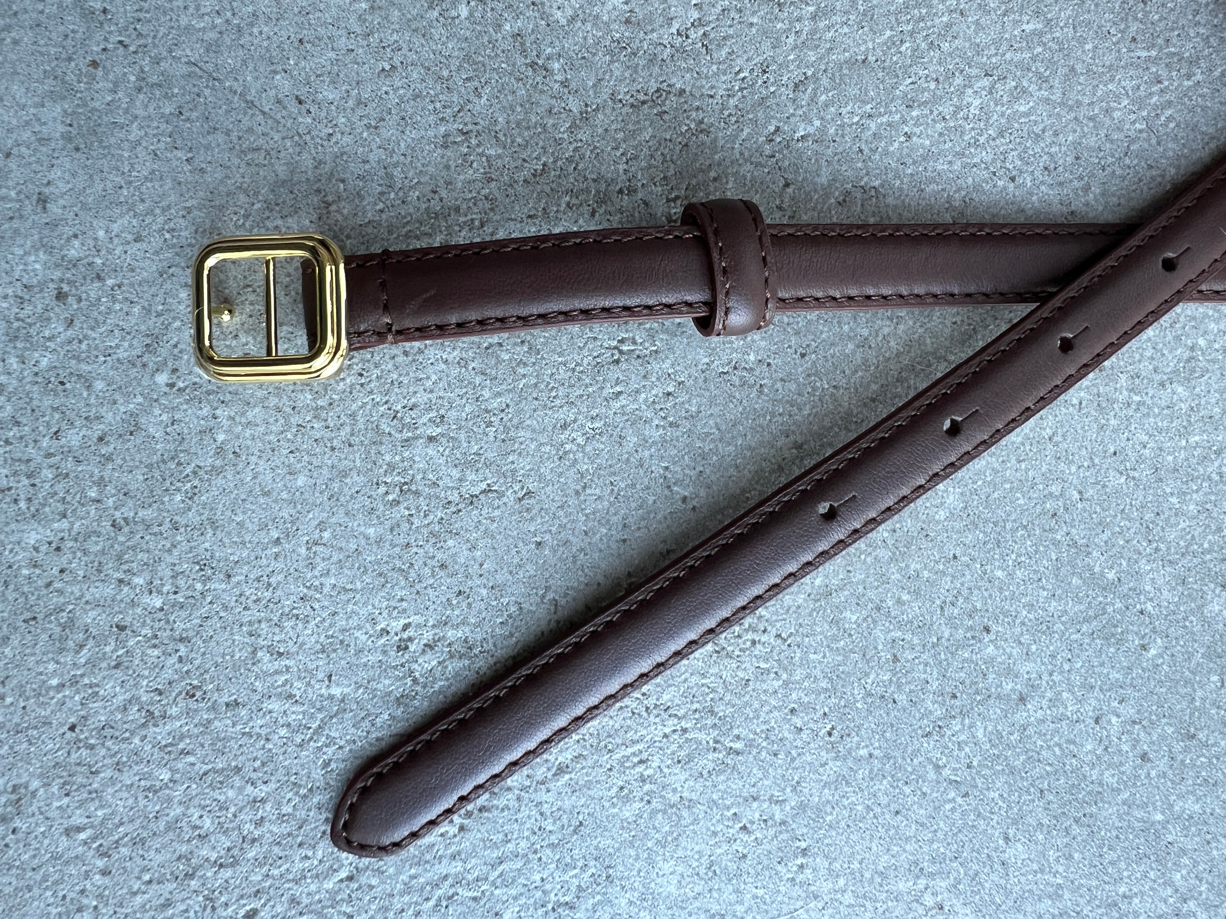 Georgia Slim Genuine Leather Belt for Men - Classic Chocolate Brown Dress Belt - Perfect for Office, Business & Formal Occasions