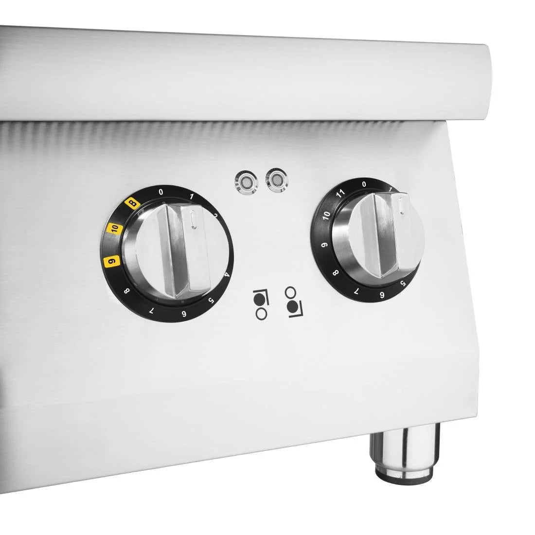 Apuro 4 Zone Induction Cooktop with 2 x 3kW Burners - Fast & Precise Cooking for Home Kitchen, Restaurant & Catering