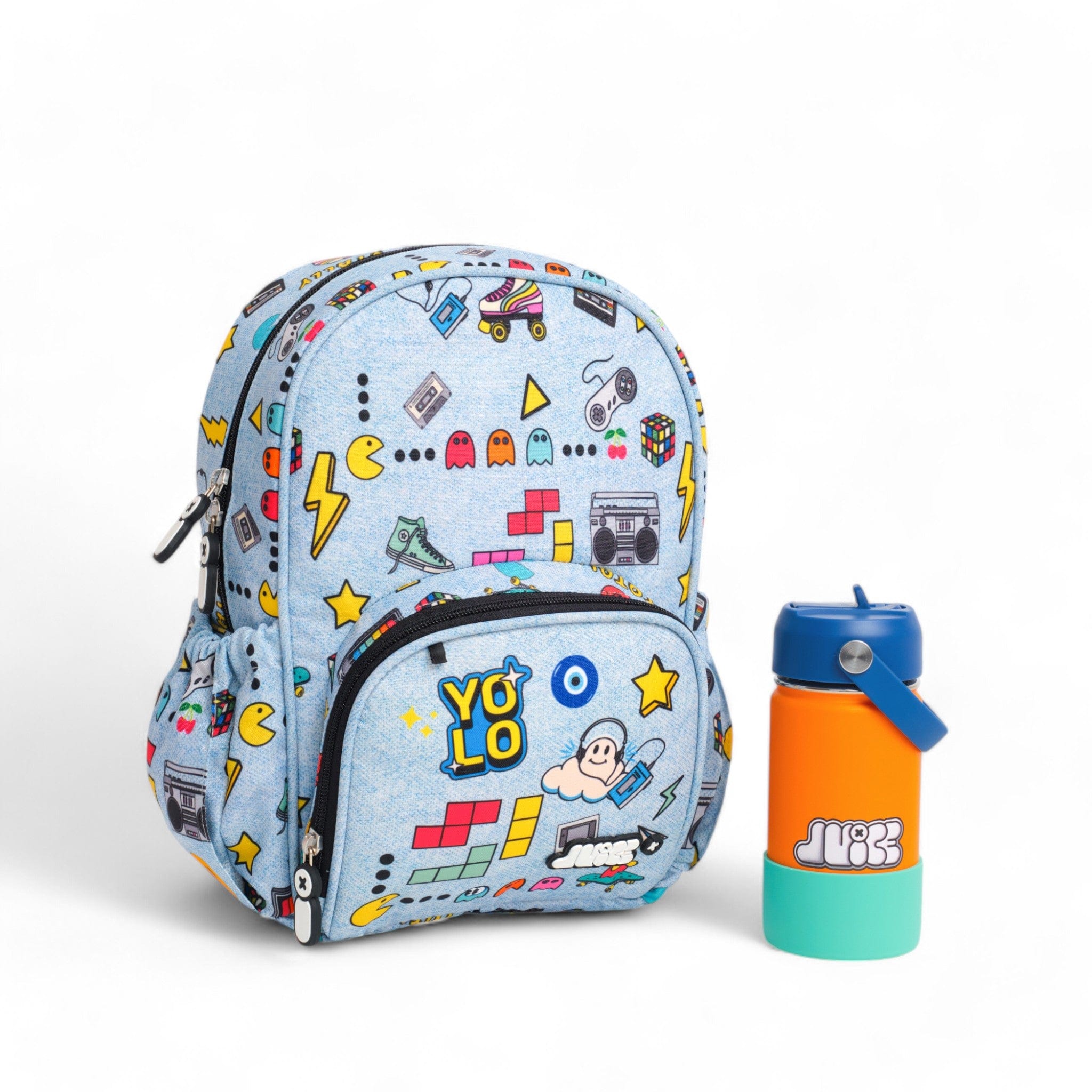 Yolo Small Backpack with Water Bottle Set - Lightweight Travel Backpack & Insulated Bottle Combo for School, Hiking, Gym, and Everyday Use