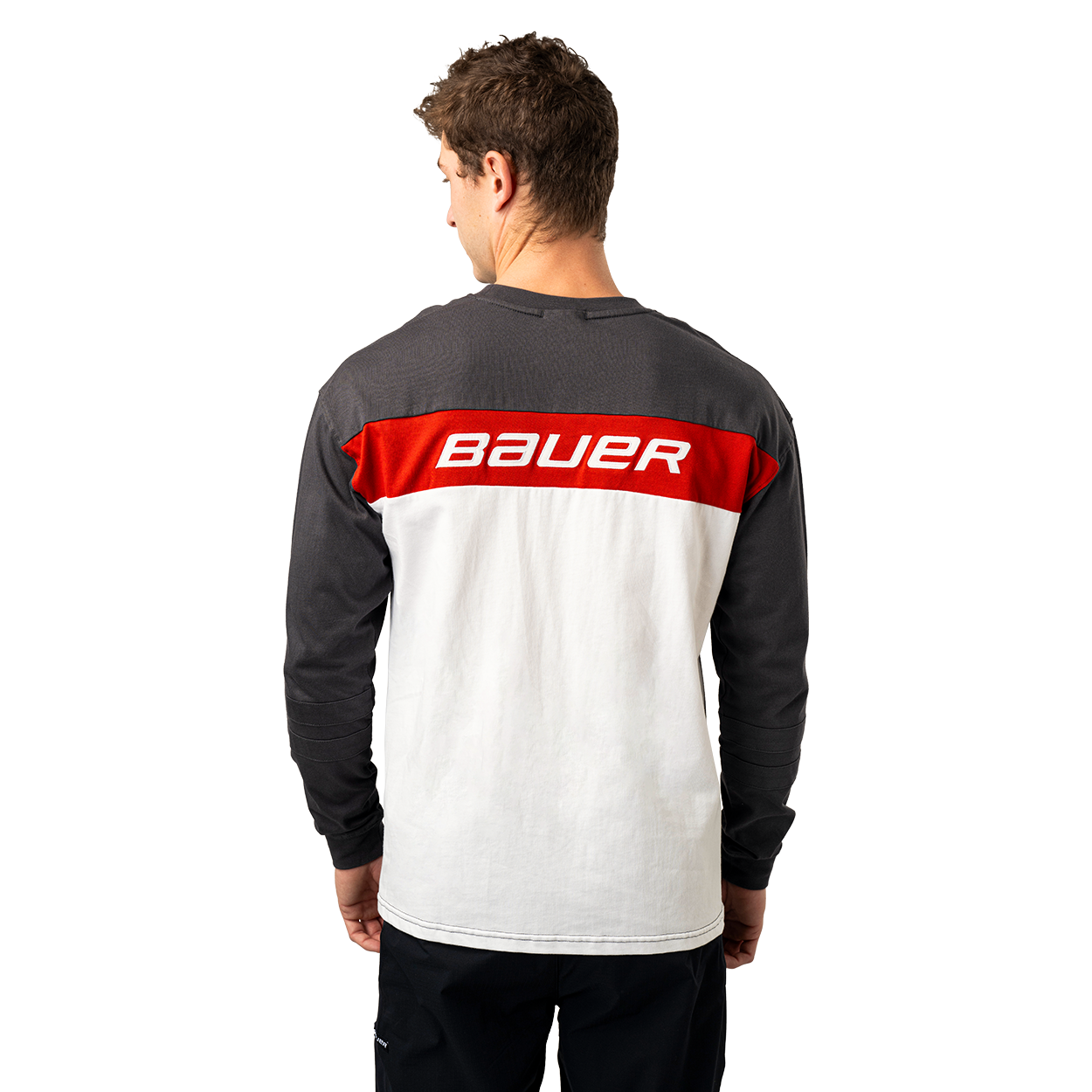 Bauer Gamechanger Long Sleeve Tee for Senior Hockey Players - Comfortable Performance Shirt for Training & Games