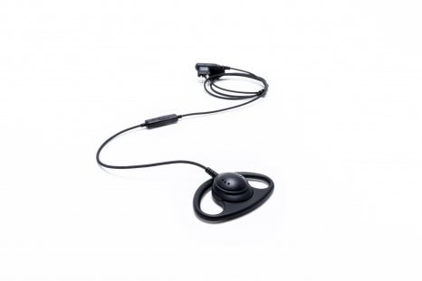 Impact Silver Series 1 Wire Surveillance Kit with Micro In-Line Push-To-Talk (PTT) & Flexible D-Shaped Ear Hanger - M11 S1W D2 MP - Ideal for Law Enforcement, Security Professionals & Covert Operations