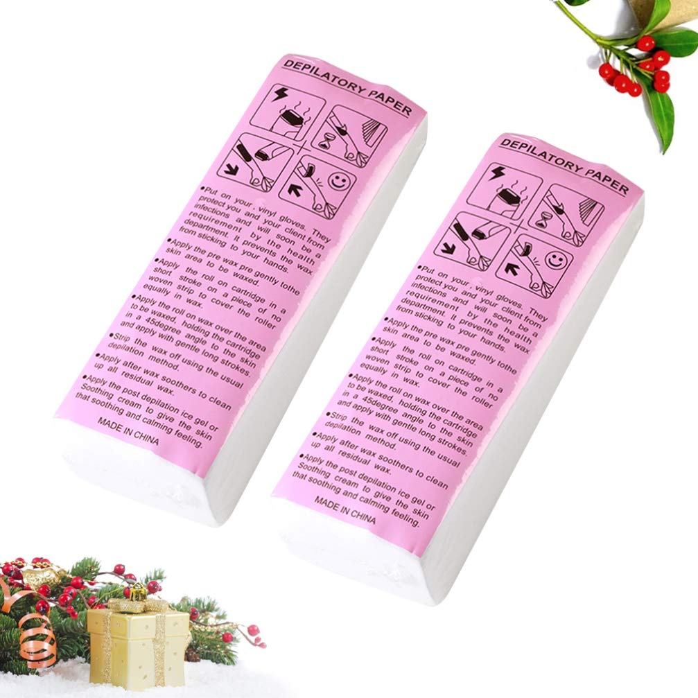 EXCEART 2 Packs Wax Strips for Hair Removal - Body Waxing Strips for Legs, Arms, Bikini & Face | Painless Epilator Wax Paper for Smooth Skin | Perfect for Home Waxing & Salon Use