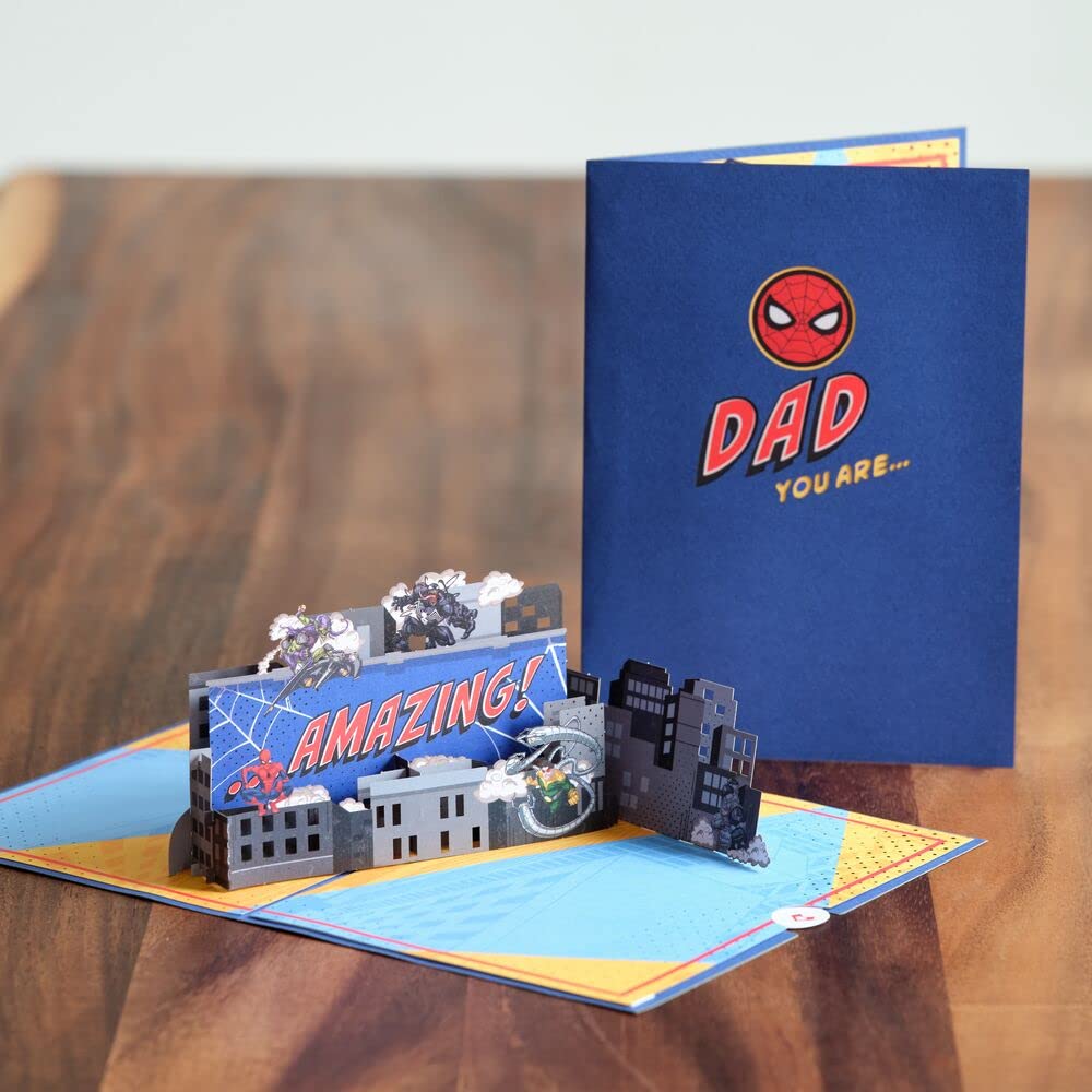 Lovepop Marvel Spider-Man 3D Pop-Up Greeting Card for Father's Day - Handcrafted Beyond Amazing Dad Card - 5