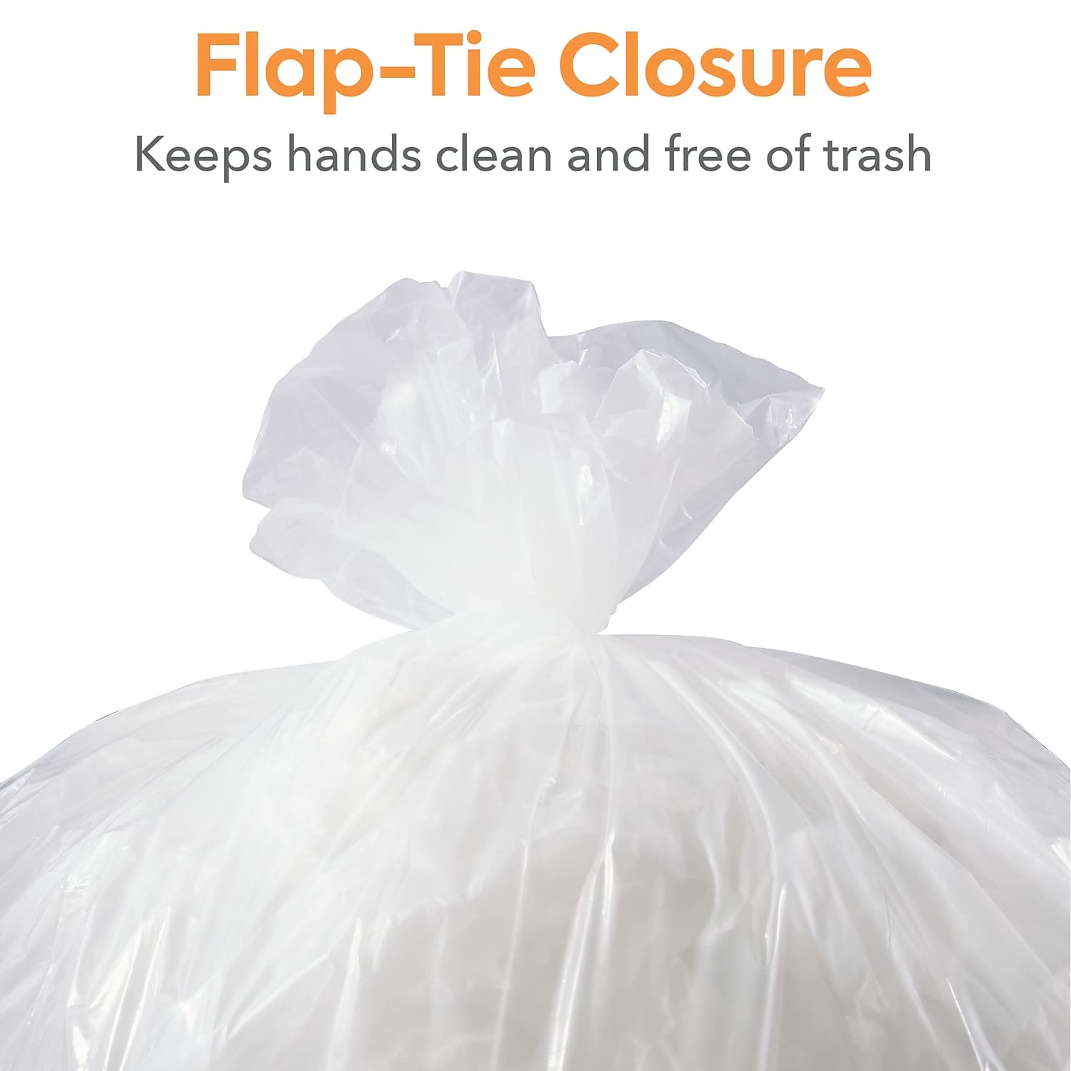 Premium Clear Linear Low-Density Trash Bags - 12-16 Gallon Capacity, 250 Count/Box - Heavy Duty Kitchen, Bathroom & Office Waste Disposal Bags