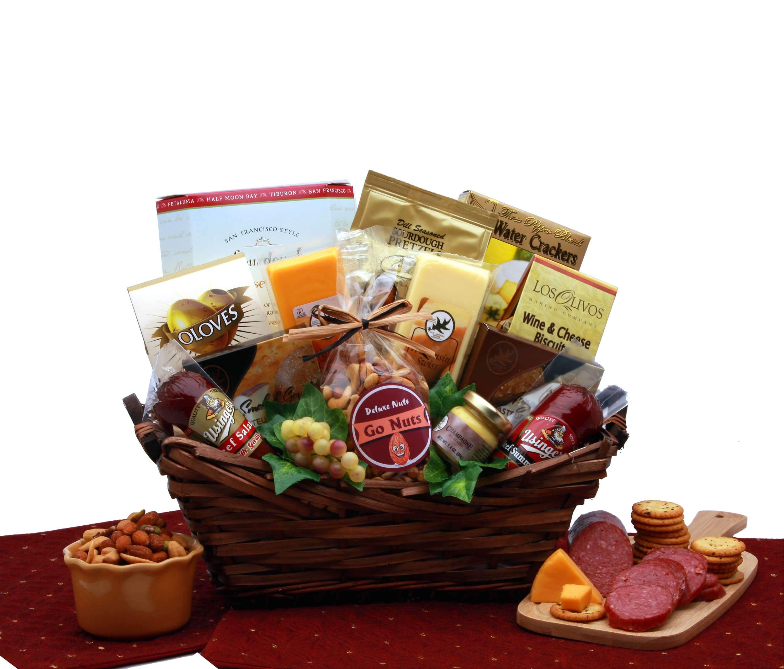 Premium Gourmet Snack Gift Basket - Artisanal Meats & Cheeses Selection - Perfect for Holidays, Corporate Gifts & Charcuterie Boards