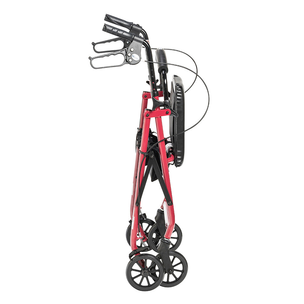 Nitro Euro Style Rollator Walker - Lightweight Mobility Aid with Seat & Basket for Seniors & Adults - Perfect for Indoor & Outdoor Use, Shopping, Travel & Recovery
