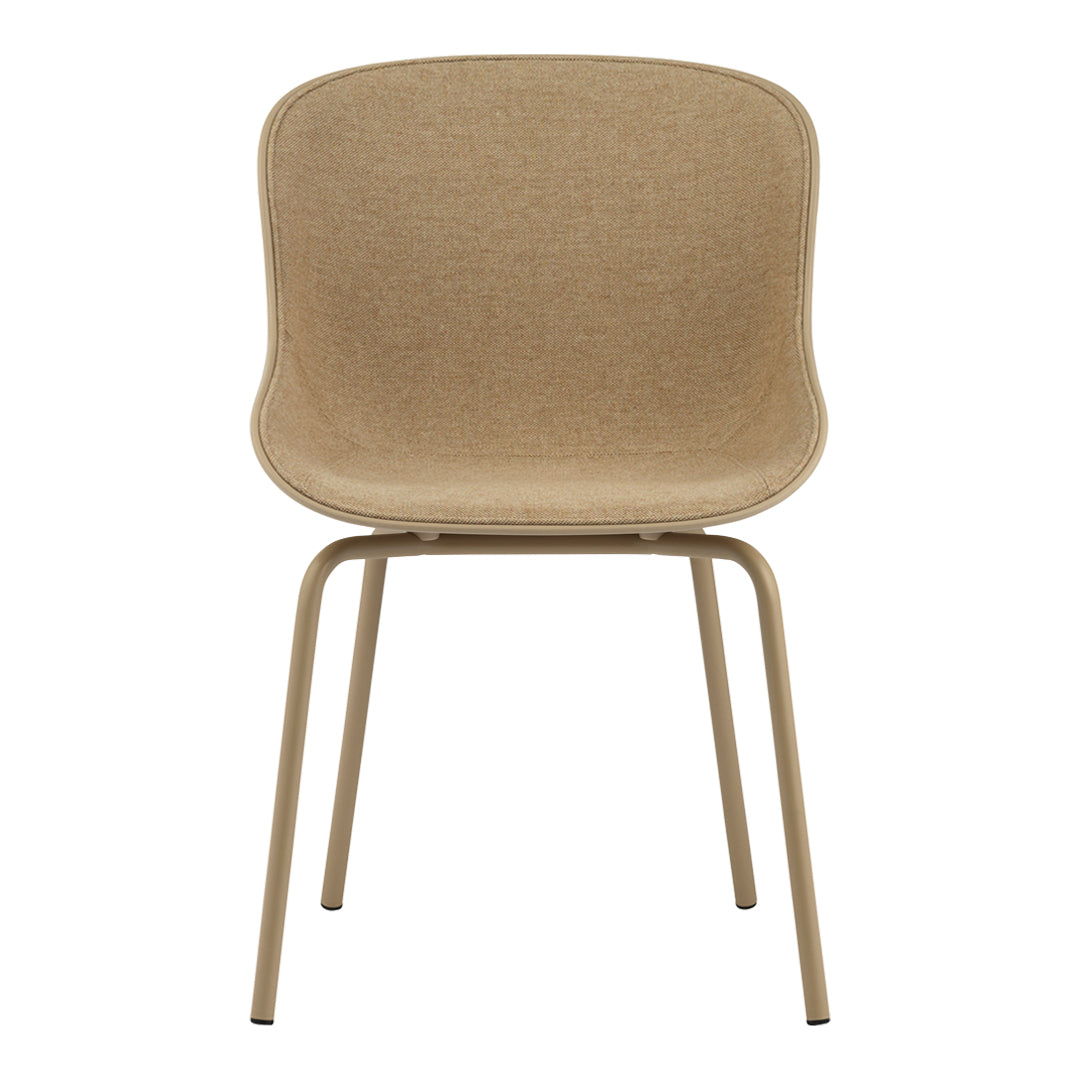 Modern Hyg Side Chair with Steel 4-Leg Base & Upholstered Seat - Perfect for Dining Room, Kitchen, Office or Small Space Decor