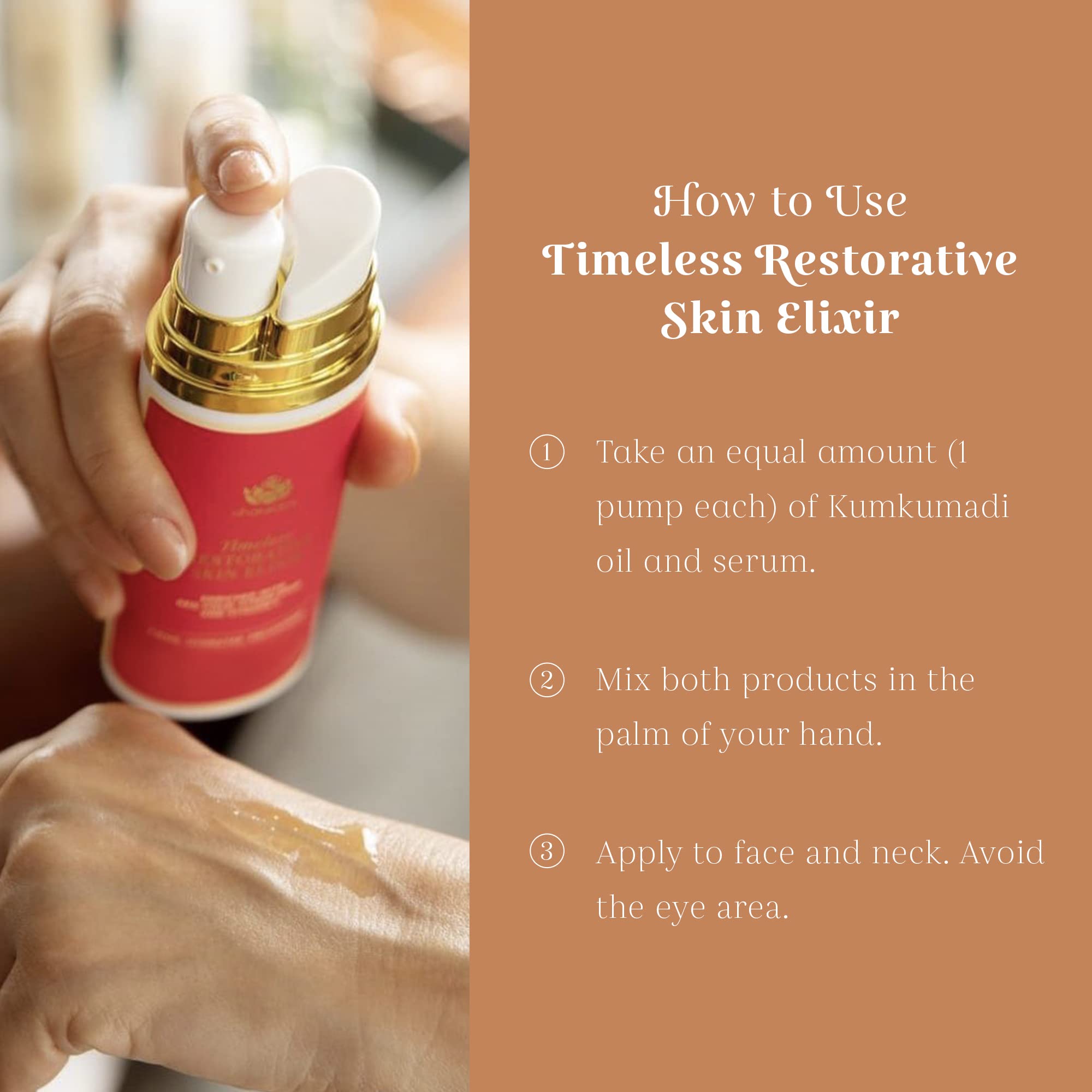 Shankara Timeless Restorative Skin Elixir - 2-in-1 Ayurvedic Anti-Aging Facial Serum & Kumkumadi Face Oil with Pure Red Gold Saffron, Vitamin C & Sandalwood | Natural Glow Booster for Dry, Dull Skin | Perfect for Nighttime Skincare Routine & Daily Hydration