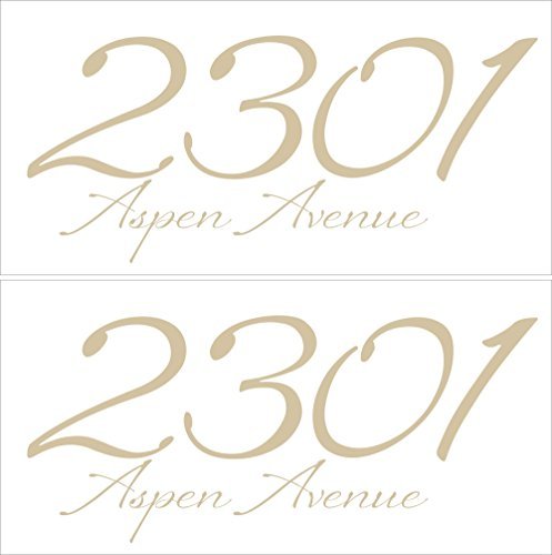Personalized Elegant Mailbox Vinyl Decal - Custom Address Sticker in Beige (15