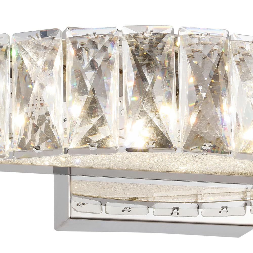 FT40W12CH 12-Inch LED Bathroom Vanity Light Fixture with Chrome Finish - Perfect for Modern Bathroom, Powder Room and Dressing Area Lighting