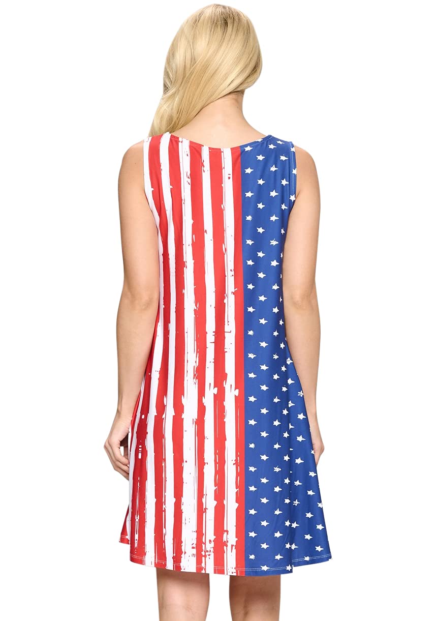 ICONOFLASH Women's Casual Summer Dresses with Pockets - Short Sleeve Floral Print Sundress for Beach, Vacation & Everyday Wear