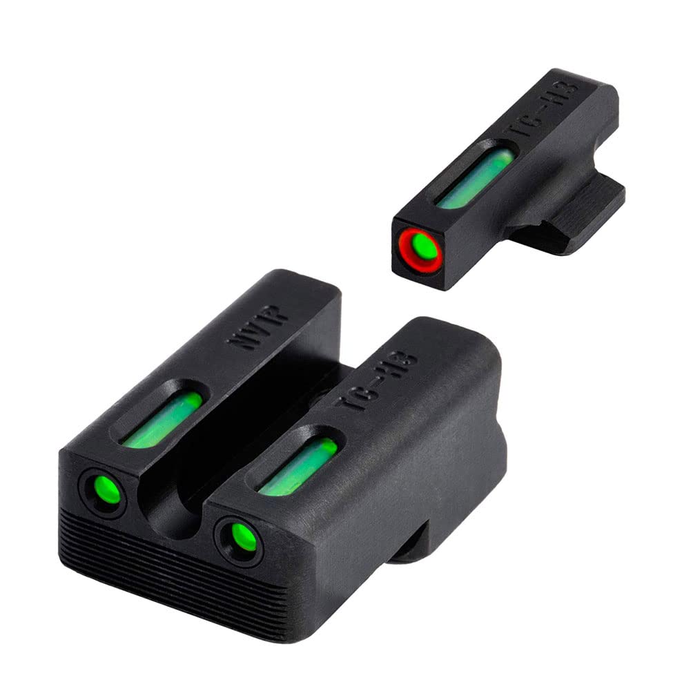 Truglo TFX PRO Handgun Sight - Glow in Dark Tritium & Fiber Optic Night Sight for Pistols | Compact, Durable, Shockproof & Snag-Free Design | Ideal for Low Light Shooting, Home Defense & Tactical Use