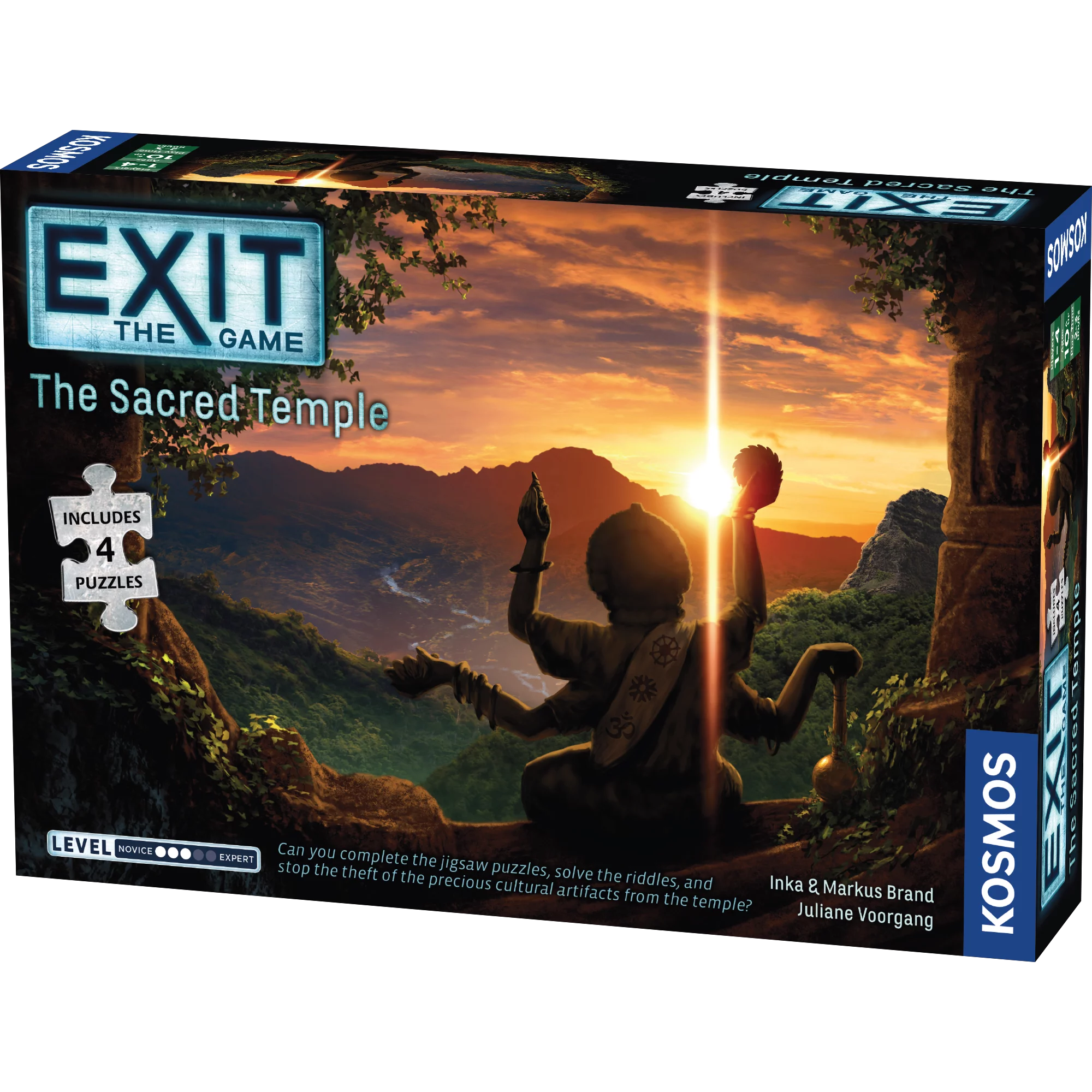 Exit: The Game - The Sacred Temple | Escape Room Puzzle Board Game for Adults & Families | Perfect for Game Nights & Team Building Activities
