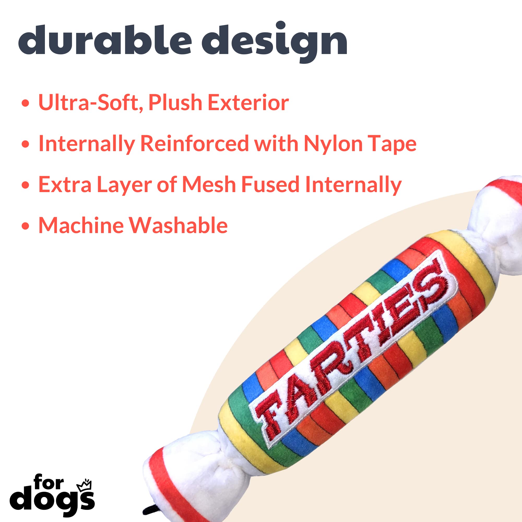 Huxley & Kent Squeaky Plush Dog Toy for Large Dogs - Funny & Cute Power Plush Chew Toy with Squeaker | Perfect for Playtime, Training & Gifting | Durable Interactive Pet Toy for Aggressive Chewers