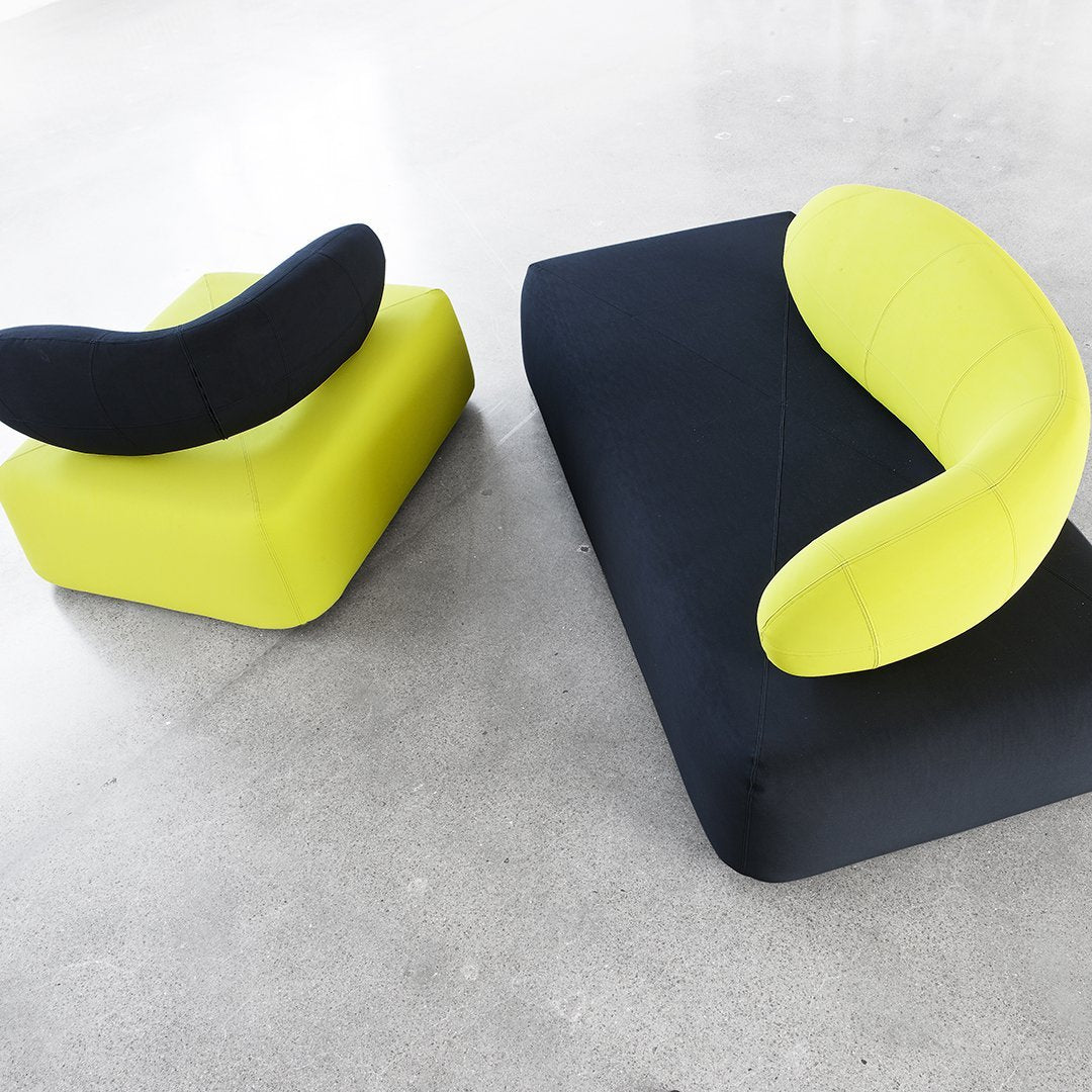 Konno Chat Chair - Modern Lounge Chairs with Softline Fabric for Living Room, Bedroom & Office - Comfortable Seating for Relaxing, Reading or Socializing