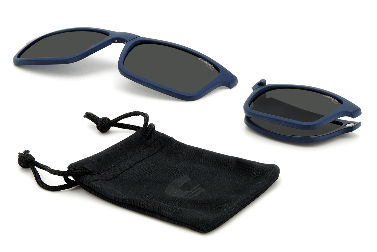 Carrera 8057/CS Clip-On Sunglasses - Polarized UV Protection for Men & Women - Perfect for Driving, Running, and Outdoor Sports