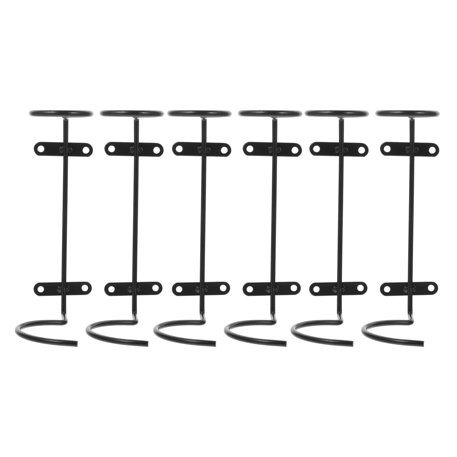 iplusmile 6-Piece Wall Mounted Wine Rack Set - Metal Wine Bottle Display Holder & Organizer for Red Wine Storage - Perfect for Kitchen, Bar, Restaurant, and Home Decor