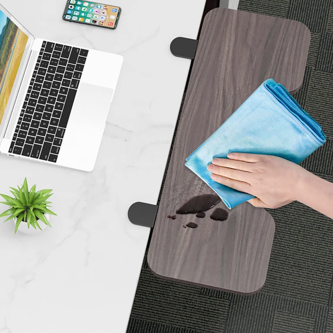 Ergonomic Keyboard Tray - Adjustable Clamp-On Desk Extender with No Drilling Installation, Perfect for Home Office & Workspace - Space-Saving Side Table for Computers, Laptops & Office Accessories