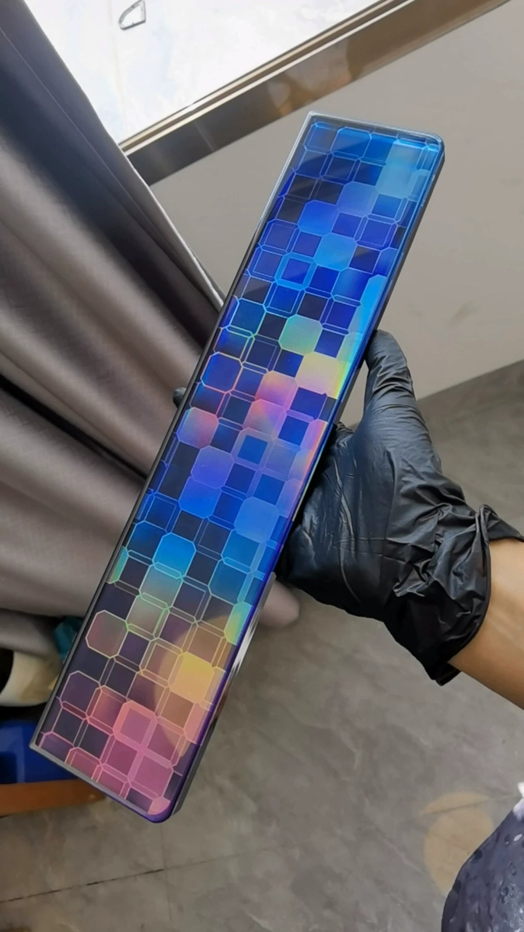 Custom Handmade Resin Keyboard Wrist Rest - Ergonomic Laser Geometric Design for Comfort & Style - Perfect for Gaming, Typing, and Office Work Accessories