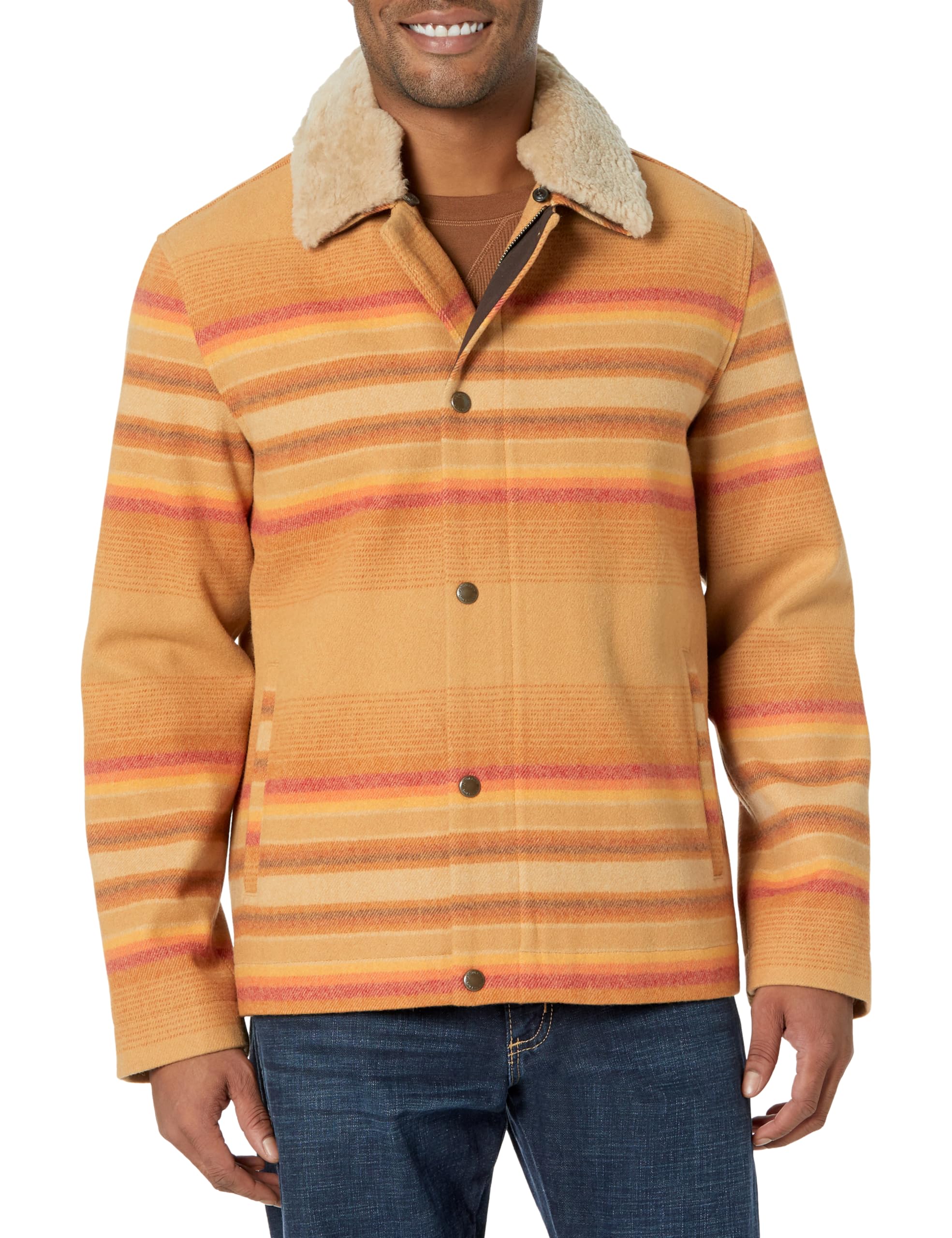 PENDLETON Men's Silverton Wool Coat - Premium Winter Jacket for Outdoor Activities, Hiking & Casual Wear - Water-Resistant & Warm Fleece Lining