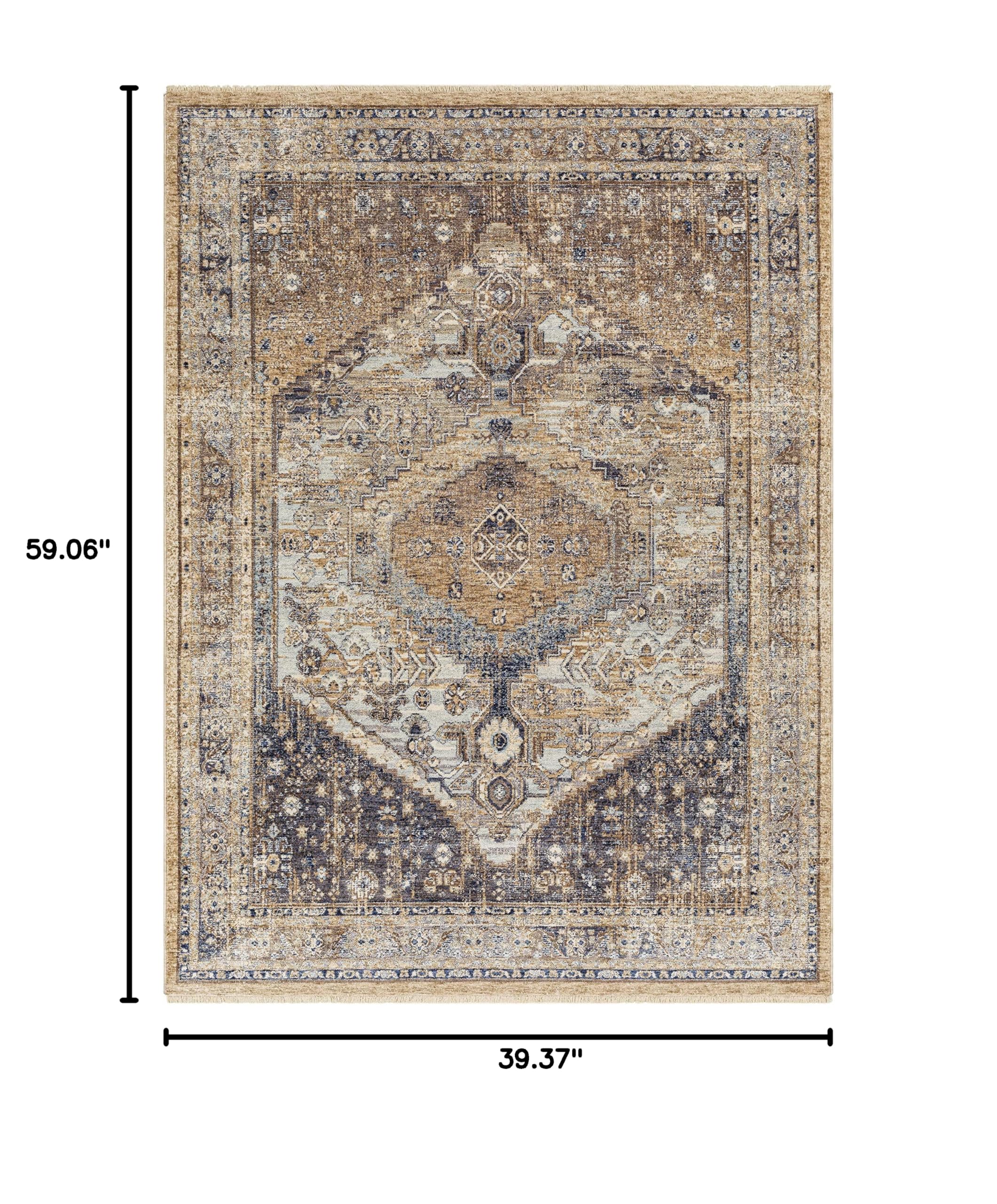 Hauteloom Hendron Soft Plush Area Rug for Living Room & Bedroom - 3'2